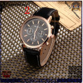 Yxl-333 2016 New Design Stainless Steel Unique Quartz Watch Leather Strap Wrist Watches Wholesale